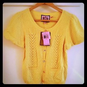 Juicy Couture Buttercup Bubble Sleeve Cardigan